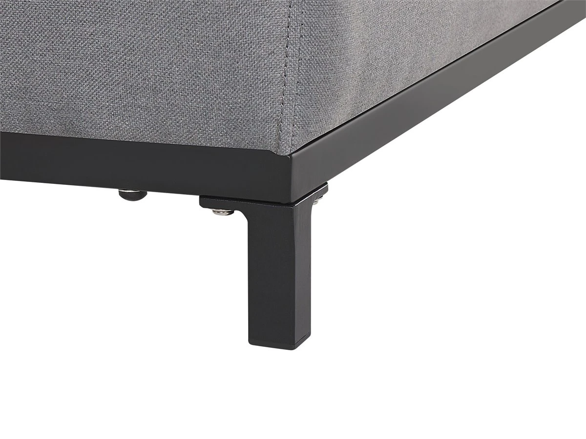 Conjunto De 2 Sillones De Poliéster Gris/negro ROVIGO - Imagen 9