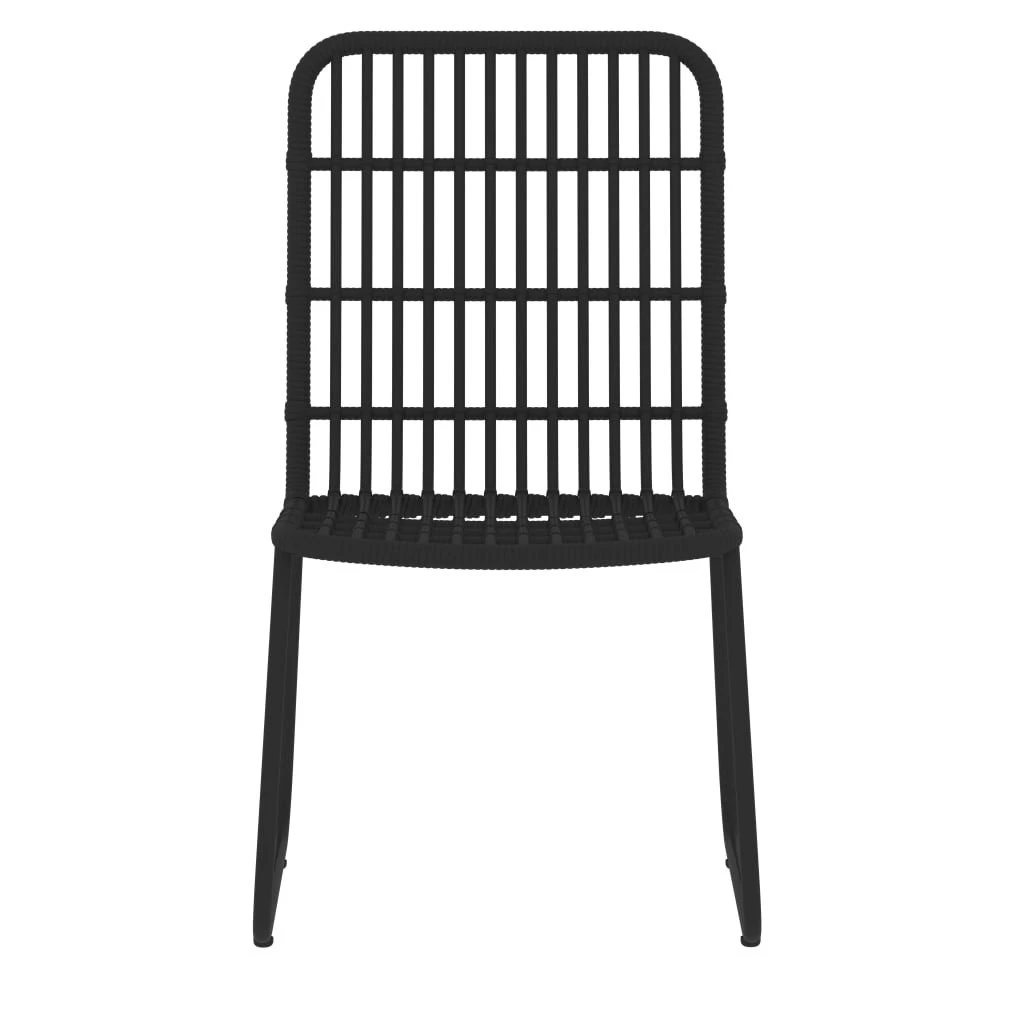 Juego De Comedor Para Jardín 9 Piezas Negro VidaXL - Imagen 4