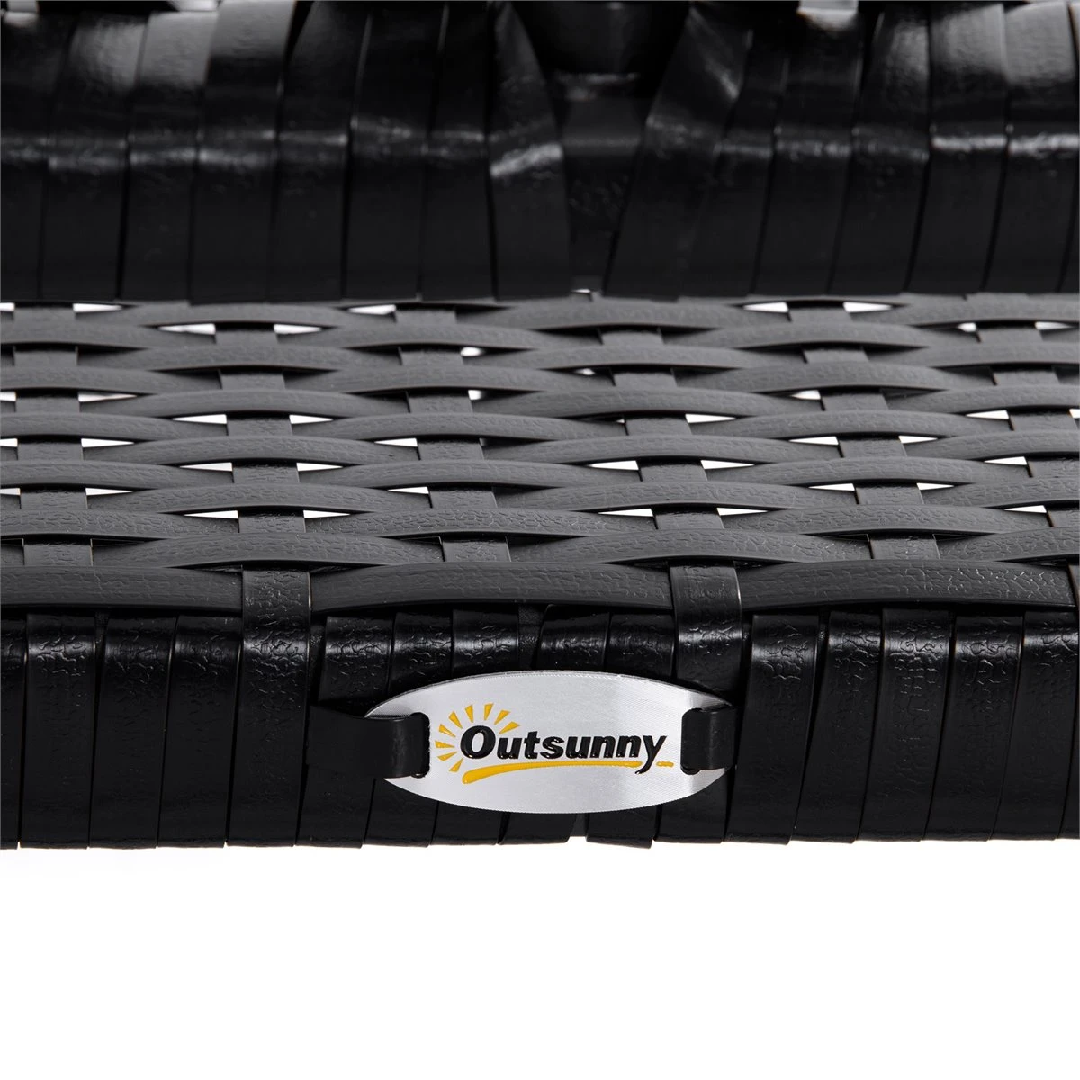 Outsunny Mecedora De Ratán De 2 Plazas Banco Balancín De Jardín Con Balanceo Ergonómico Y Marco De Metal Para Terraza Balcón Exterior Carga 220 Kg 120x70x84 Cm Negro - Imagen 9