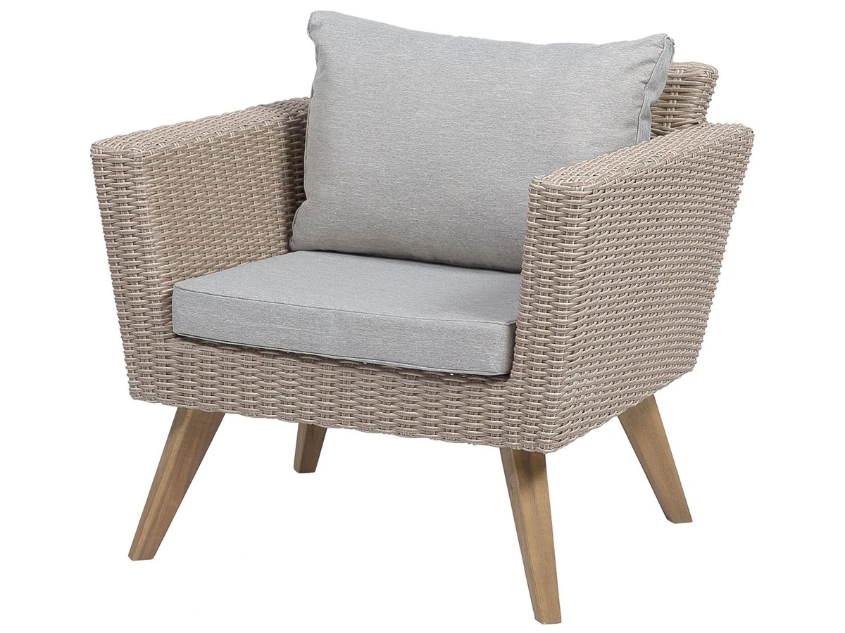 Conjunto De Jardín 4 Plazas De Ratán Color Natural VITTORIA - Imagen 10