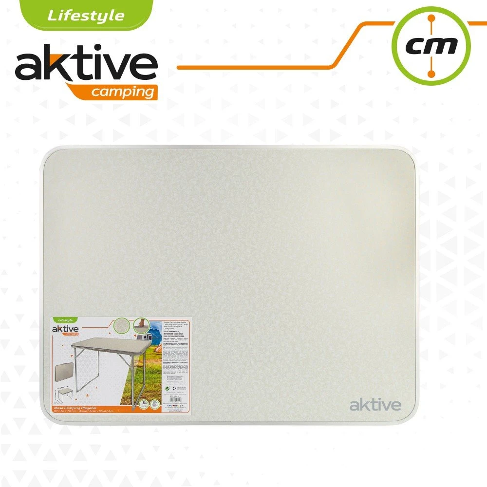 Mesa Plegable Camping Aktive Blanca - Imagen 7