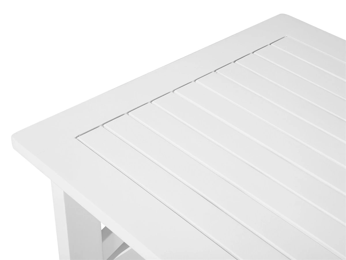 Mesa De Jardín Madera Blanca 100 X 55 Cm BALTIC II - Imagen 5