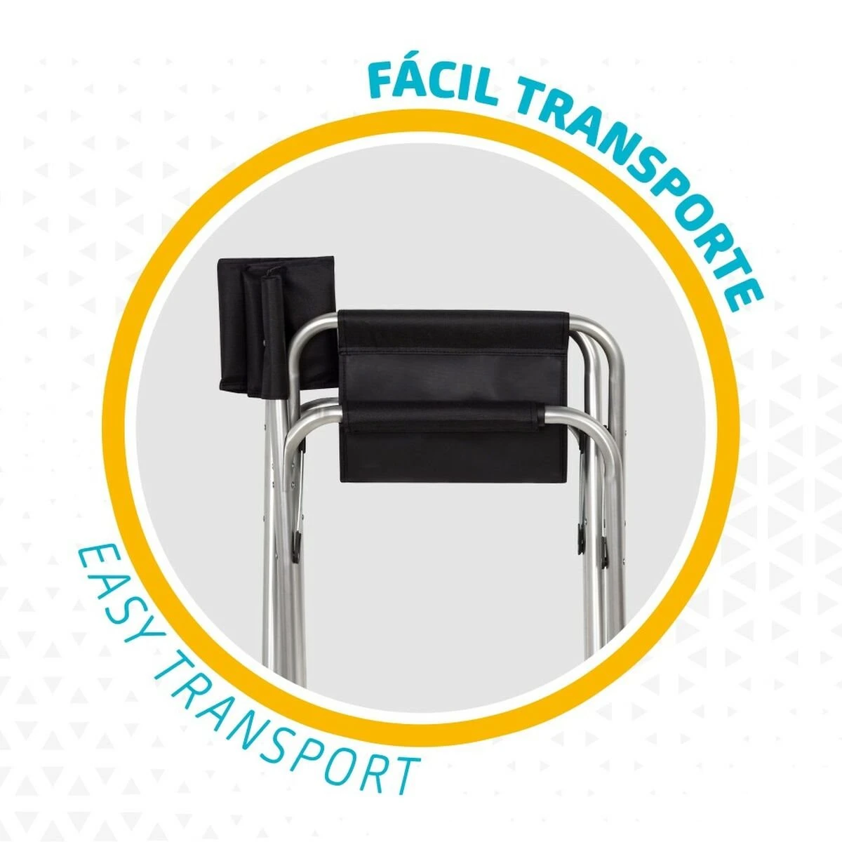 Silla Plegable Para Camping Aktive Negro 51 X 81 X 45 Cm (4 Unidades) - Imagen 5