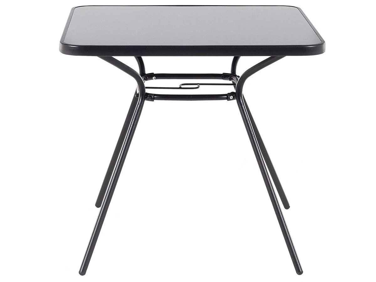 Mesa De Exterior En Acero Negro 80x80 Cm LIVO - Imagen 8