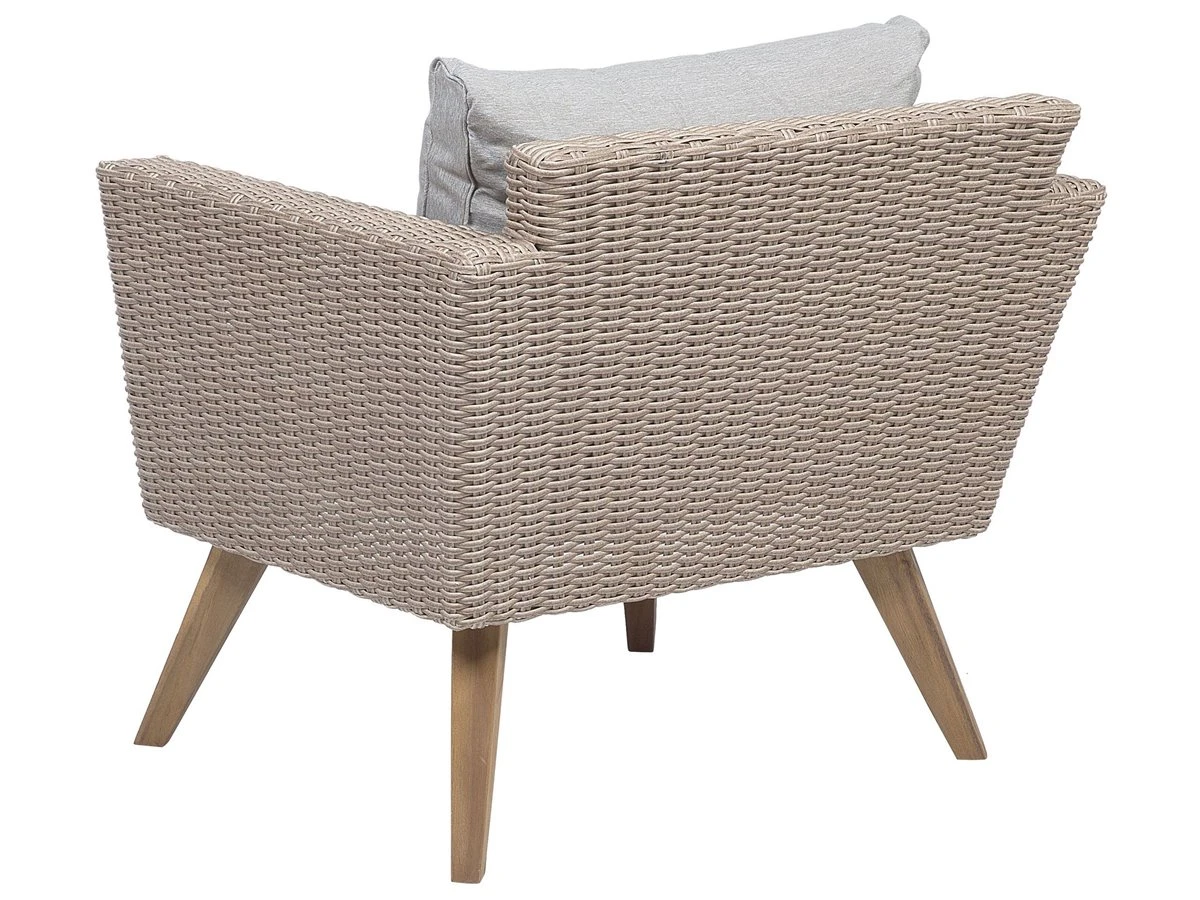 Conjunto De Jardín 4 Plazas De Ratán Color Natural VITTORIA - Imagen 12