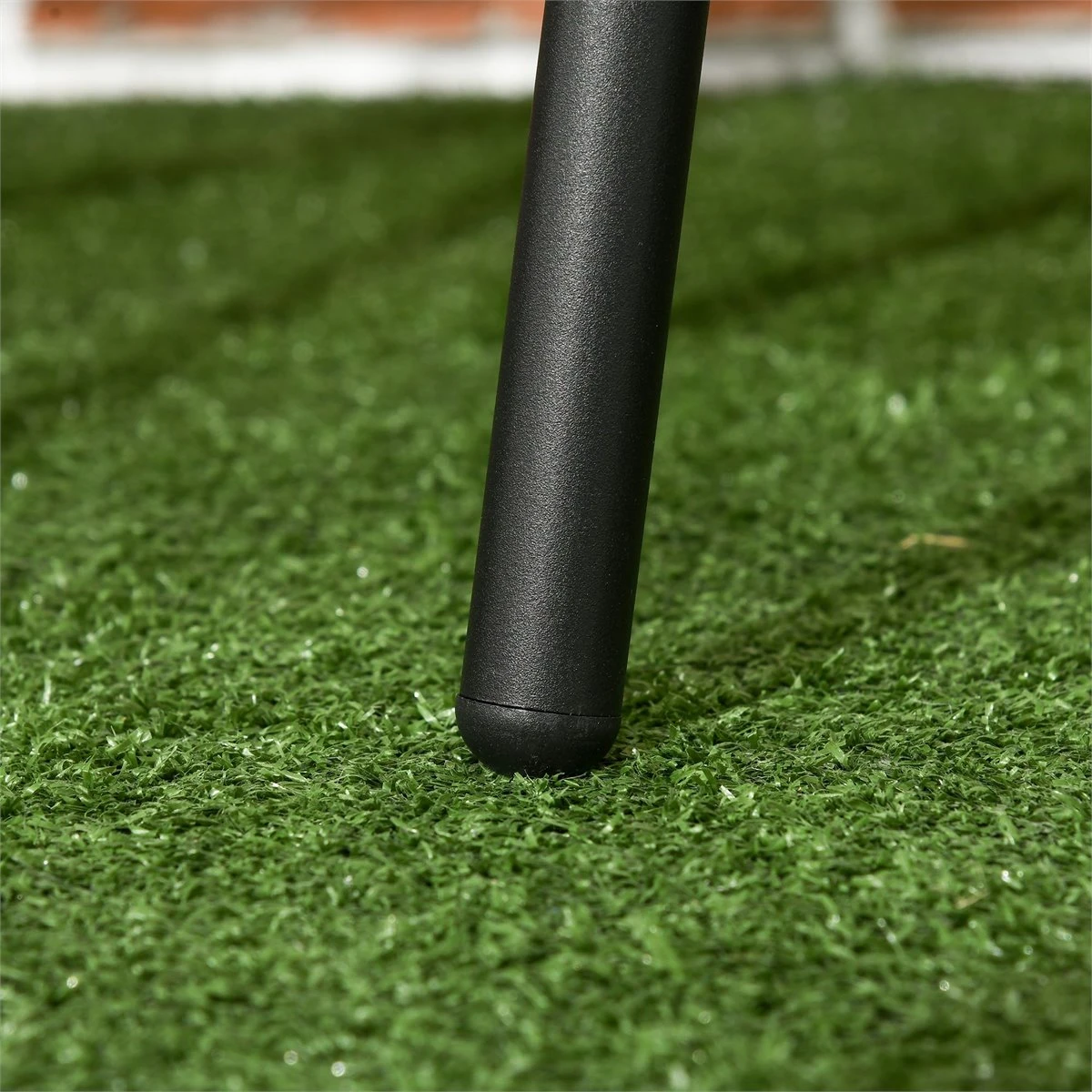 Outsunny Conjunto De Muebles De Jardín 3 Piezas Set De Muebles Exterior Incluye Mesa Con Encimera De Vidrio Templado Y 2 Sillones Plegable Con Respaldo Y Asiento De Texteline Gris - Imagen 9