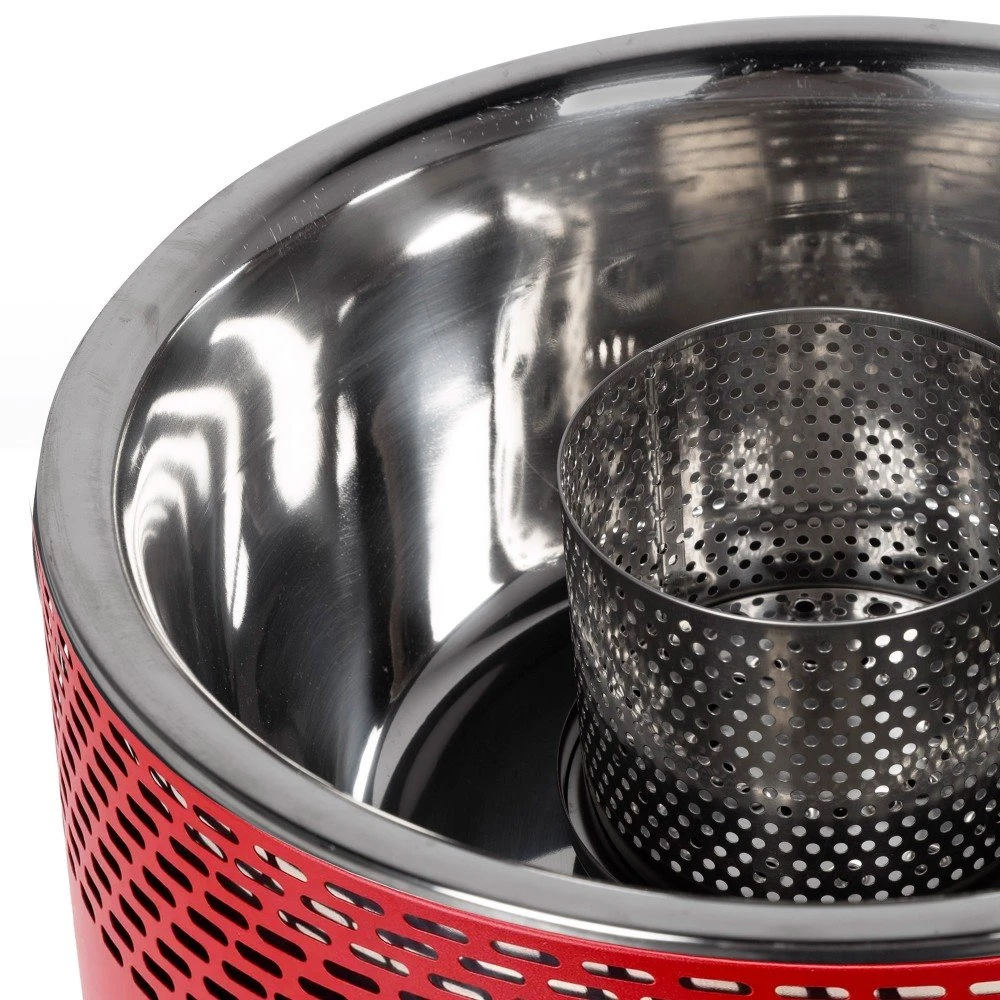 Barbacoa Sin Humo Redonda Roja 2 En 1 Sobremesa Ø34 Cm Aktive - Imagen 7