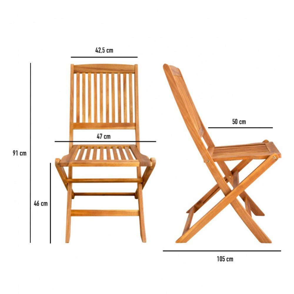 Set 2 Sillas Jardín Para Exterior Aktive Garden - Imagen 3