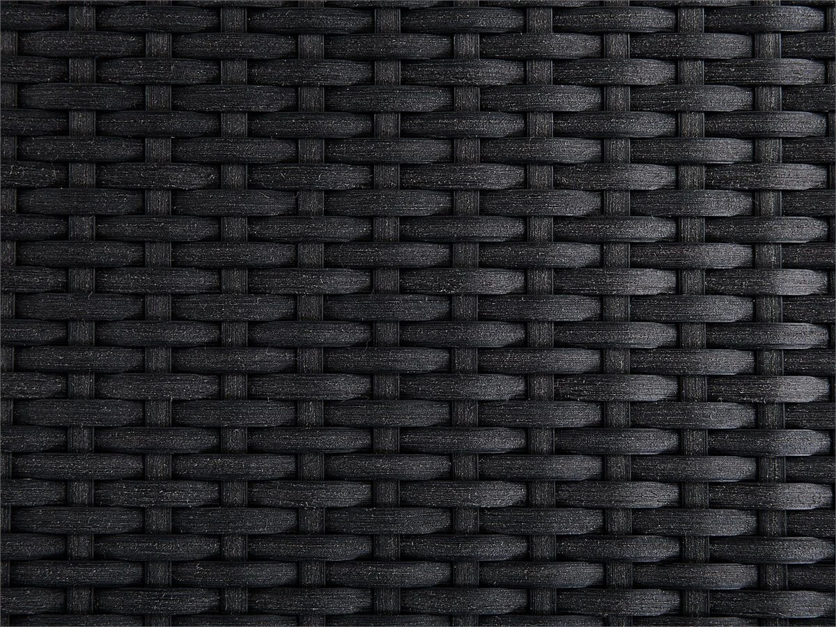 Conjunto De Jardín Mesa Con Tablero De Madera 180x90, 6 Sillas De Ratán Negro GROSSETO - Imagen 12