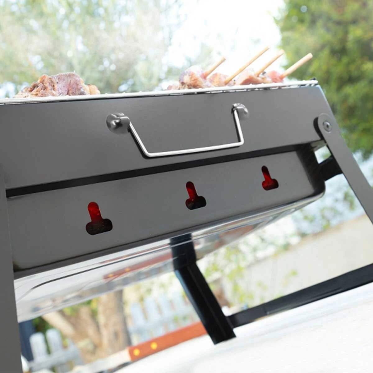 Barbacoa Plegable Portátil Para Carbón BearBQ InnovaGoods - Imagen 5
