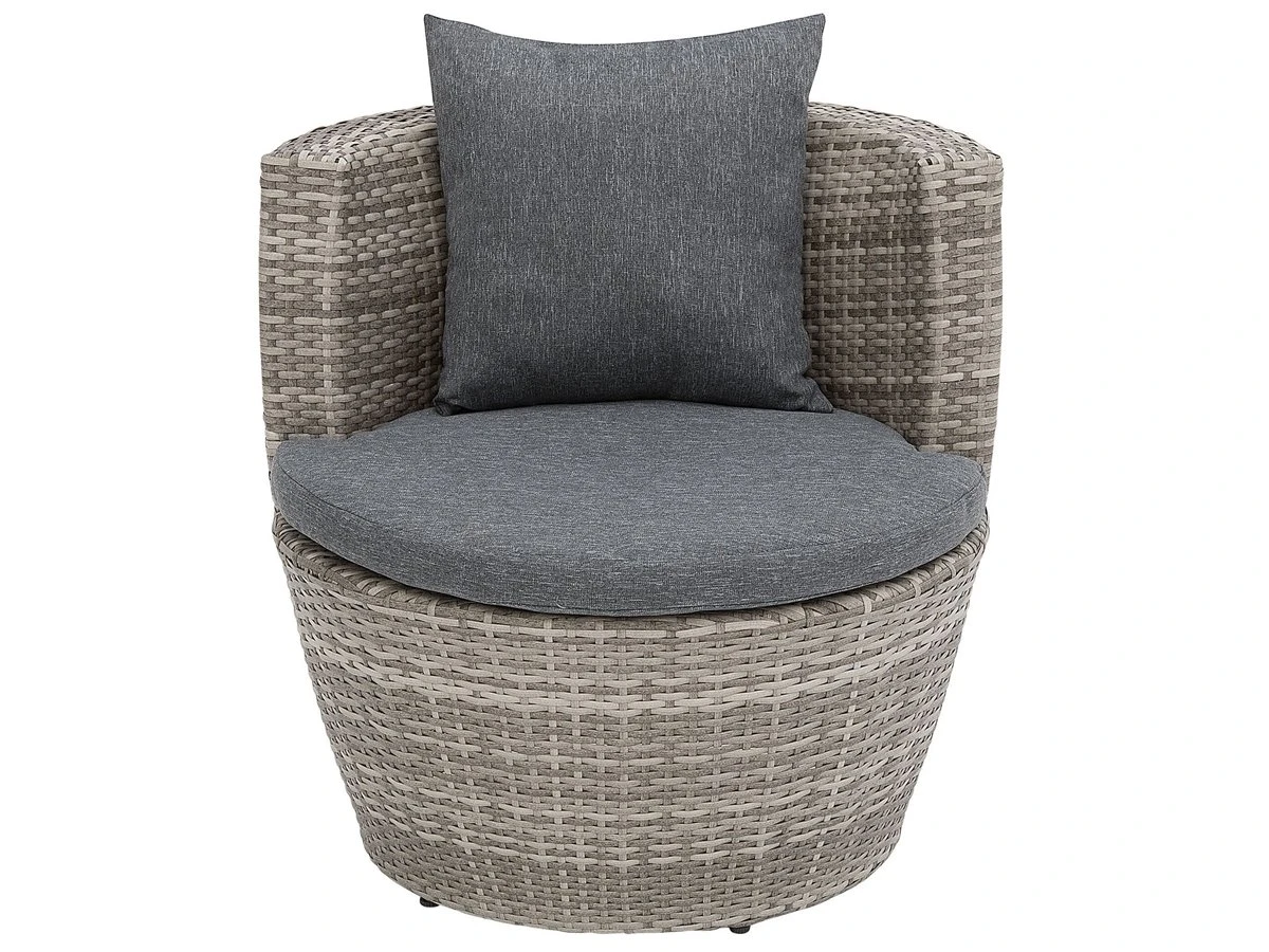 Conjunto De Jardín En Ratán Gris CAPRI - Imagen 4
