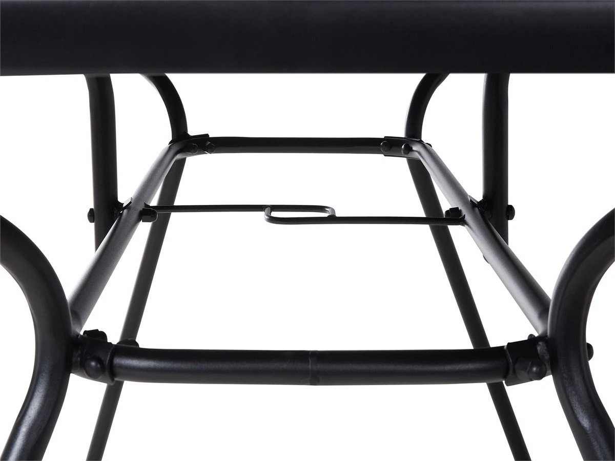 Mesa De Jardín En Acero Negro 140x80 Cm LIVO - Imagen 11