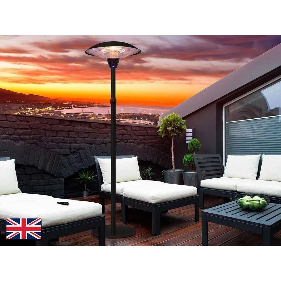 Estufa De Exterior Acrilico Color Negro Serie Heat Vulcan 59cm - Imagen 2