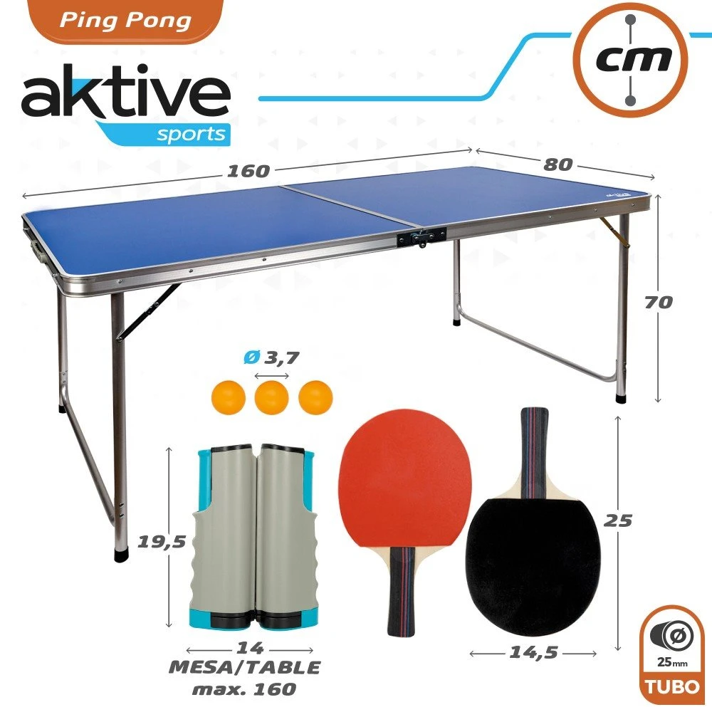 Mesa Ping Pong Plegable De Camping Aktive - Imagen 6
