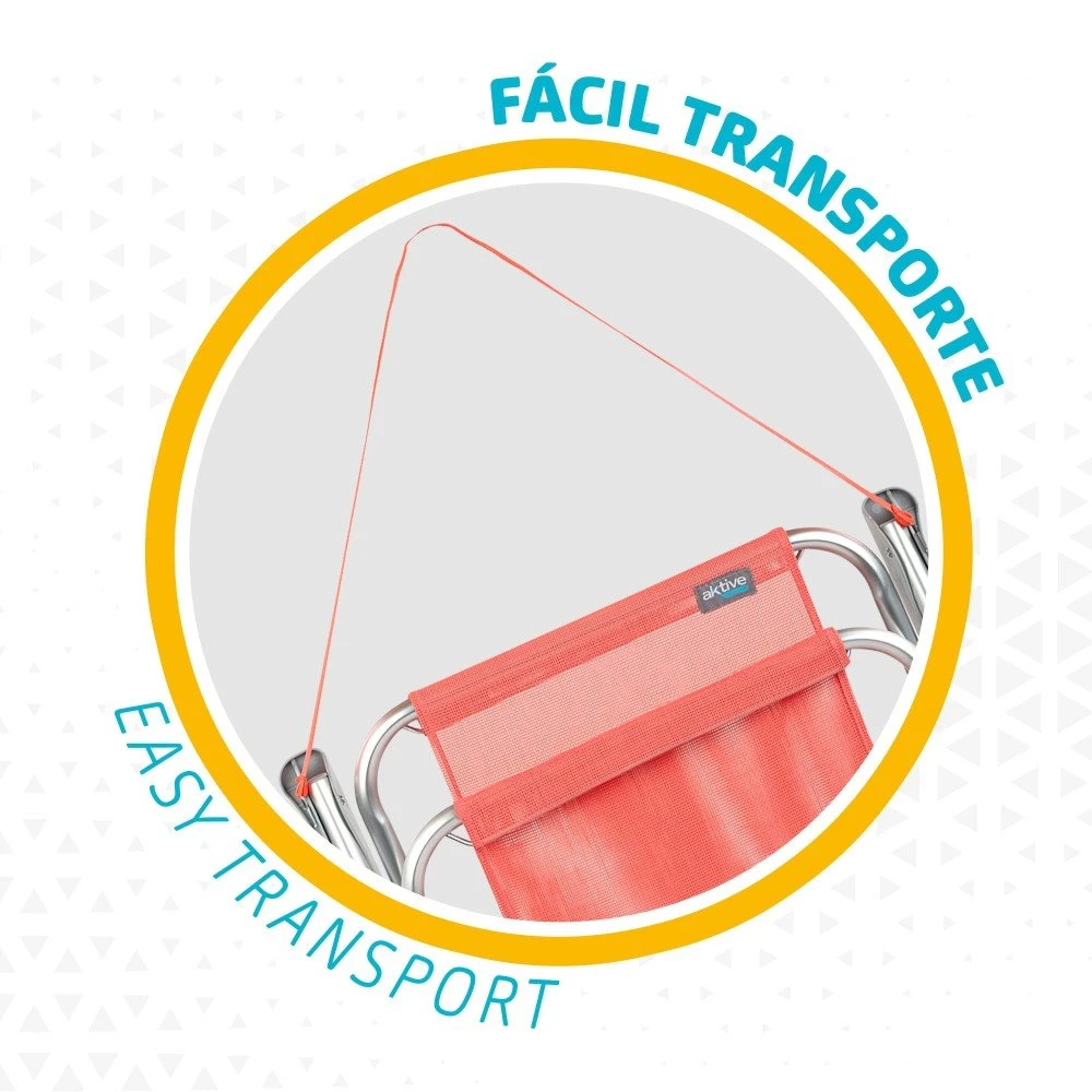 Silla Plegable Fija Aluminio Coral Aktive - Imagen 4