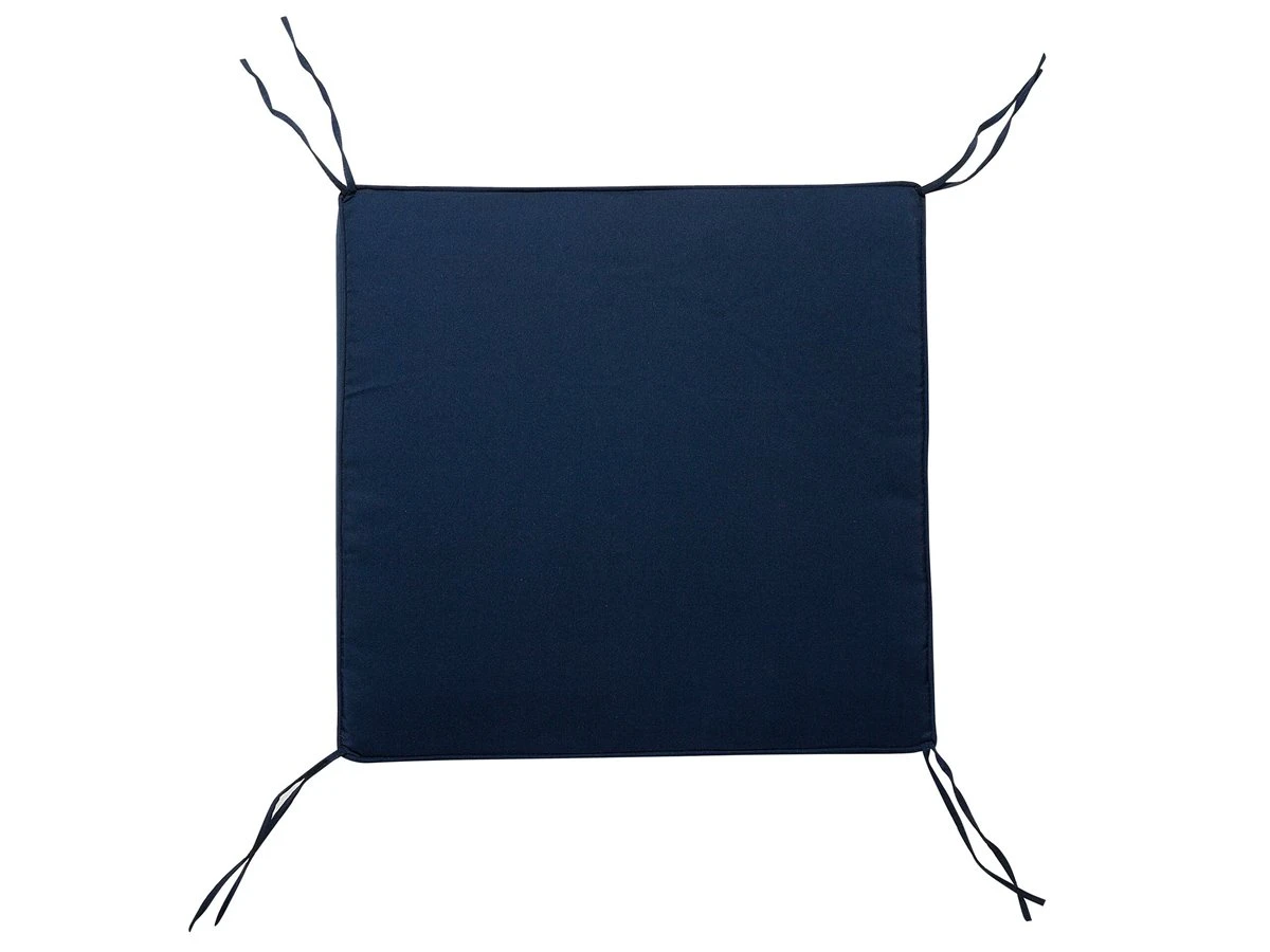 Silla De Jardín De Madera Blanca Con Cojín Azul Oscuro BALTIC - Imagen 7