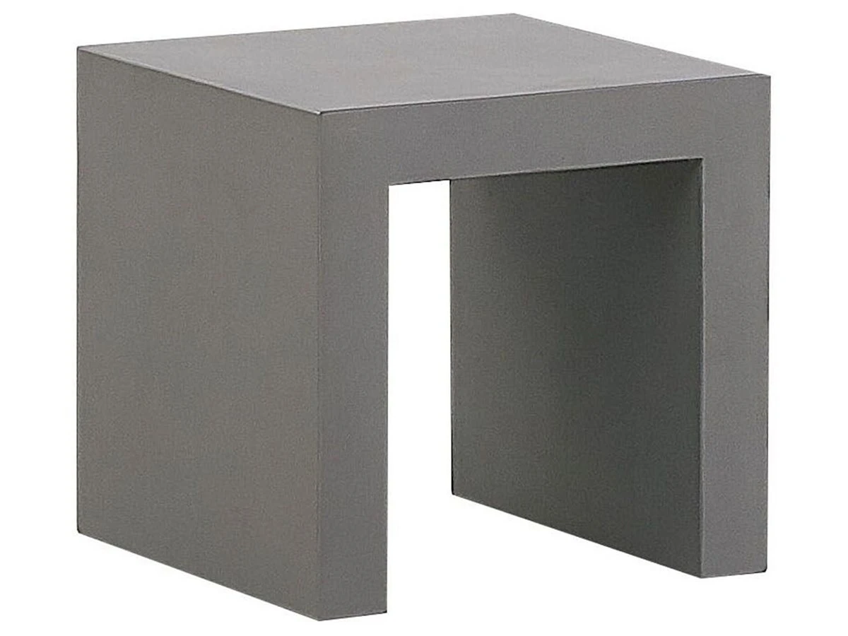 Conjunto De Jardín De Cemento Reforzado Mesa 90 X 90 Cm 4 Taburetes Gris/madera Clara OLBIA/TARANTO - Imagen 8