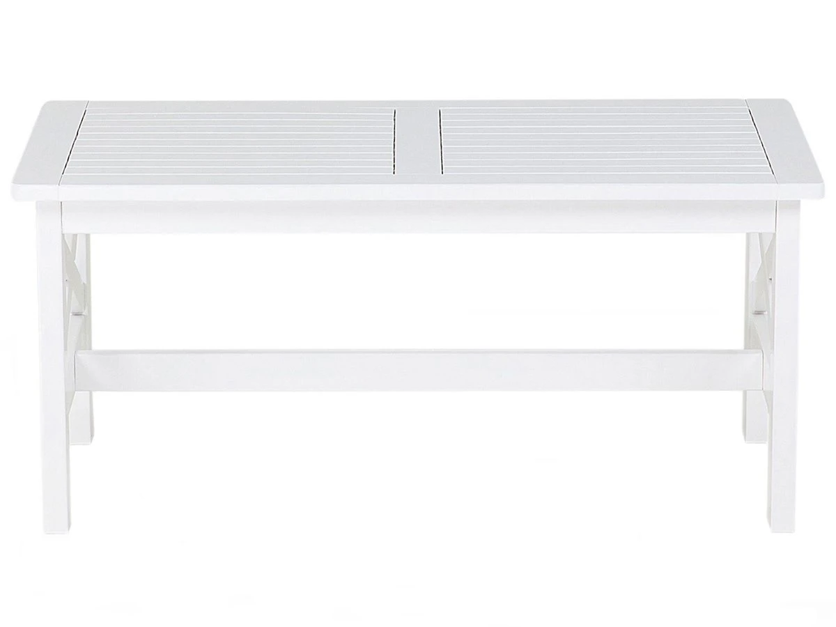 Mesa De Jardín De Madera De Acacia Blanca 100 X 55 Cm BALTIC - Imagen 6