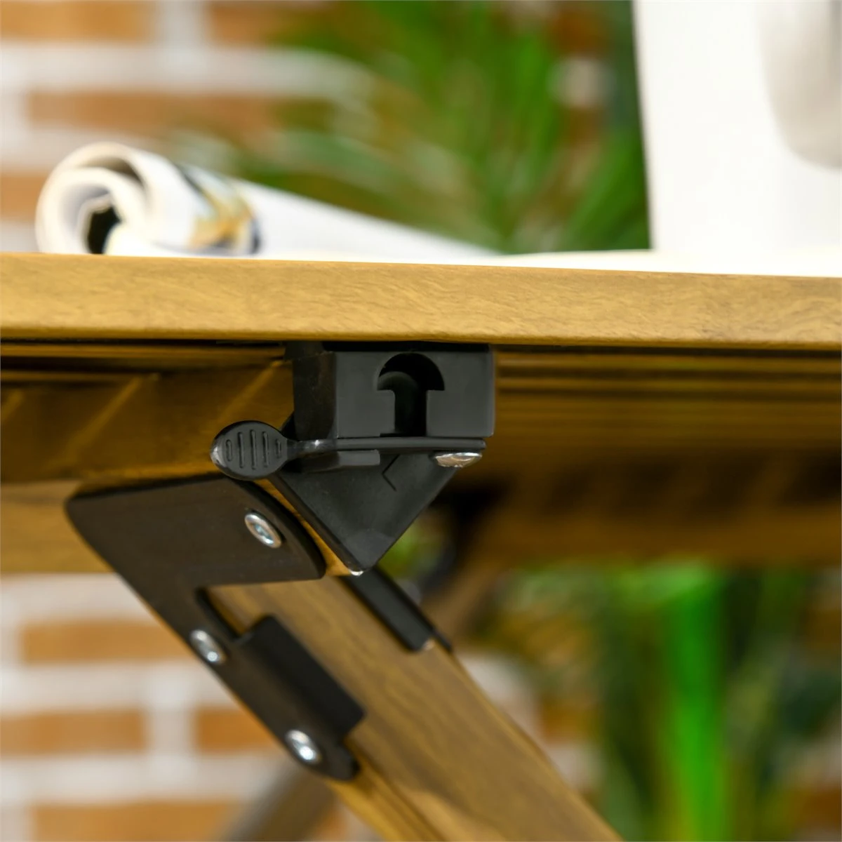 Outsunny Mesa De Camping Plegable De Aluminio 116x60x45 Cm Mesa De Picnic Portátil Con Bolsa De Trasporte Carga 30 Kg Para Jardín Terraza Exterior Natural - Imagen 7