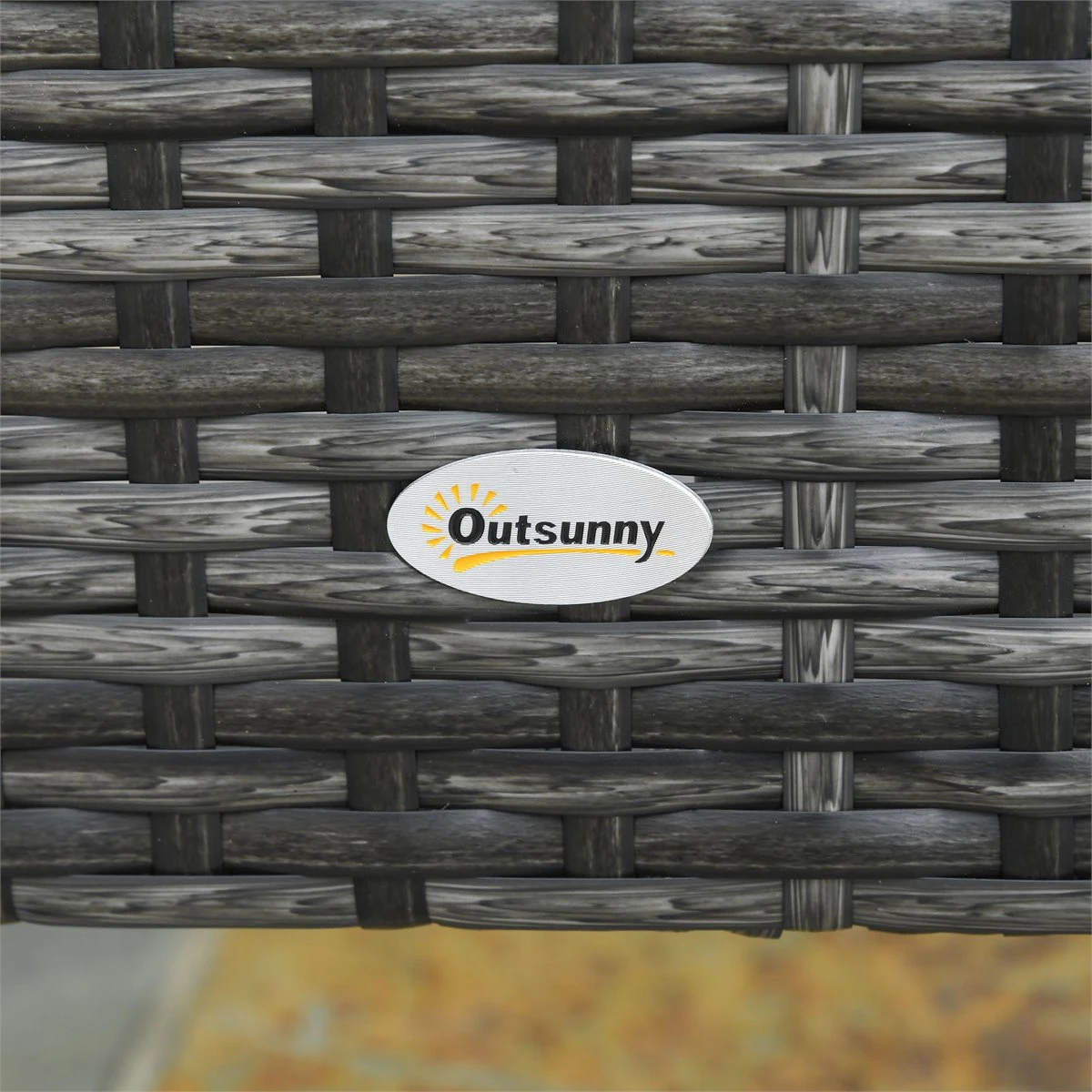 Outsunny Conjunto De 4 Muebles De Jardín De Ratán Con 2 Sofás Dobles Mesa Central Mesa Con Arcón Cojines Extraíbles Para Terraza Exterior 132x69x64 Cm Gris - Imagen 6