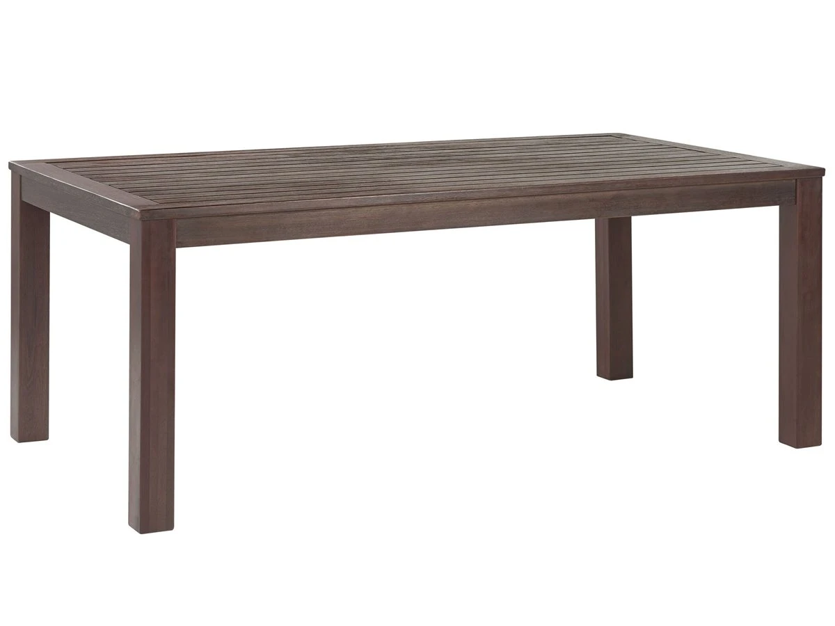 Mesa De Comedor De Madera De Eucalipto Oscura 180 X 100 Cm TUSCANIA - Imagen 2