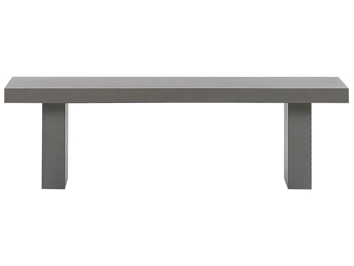 Banco De Jardín De Cemento Reforzado Gris 150x40 Cm TARANTO - Imagen 2