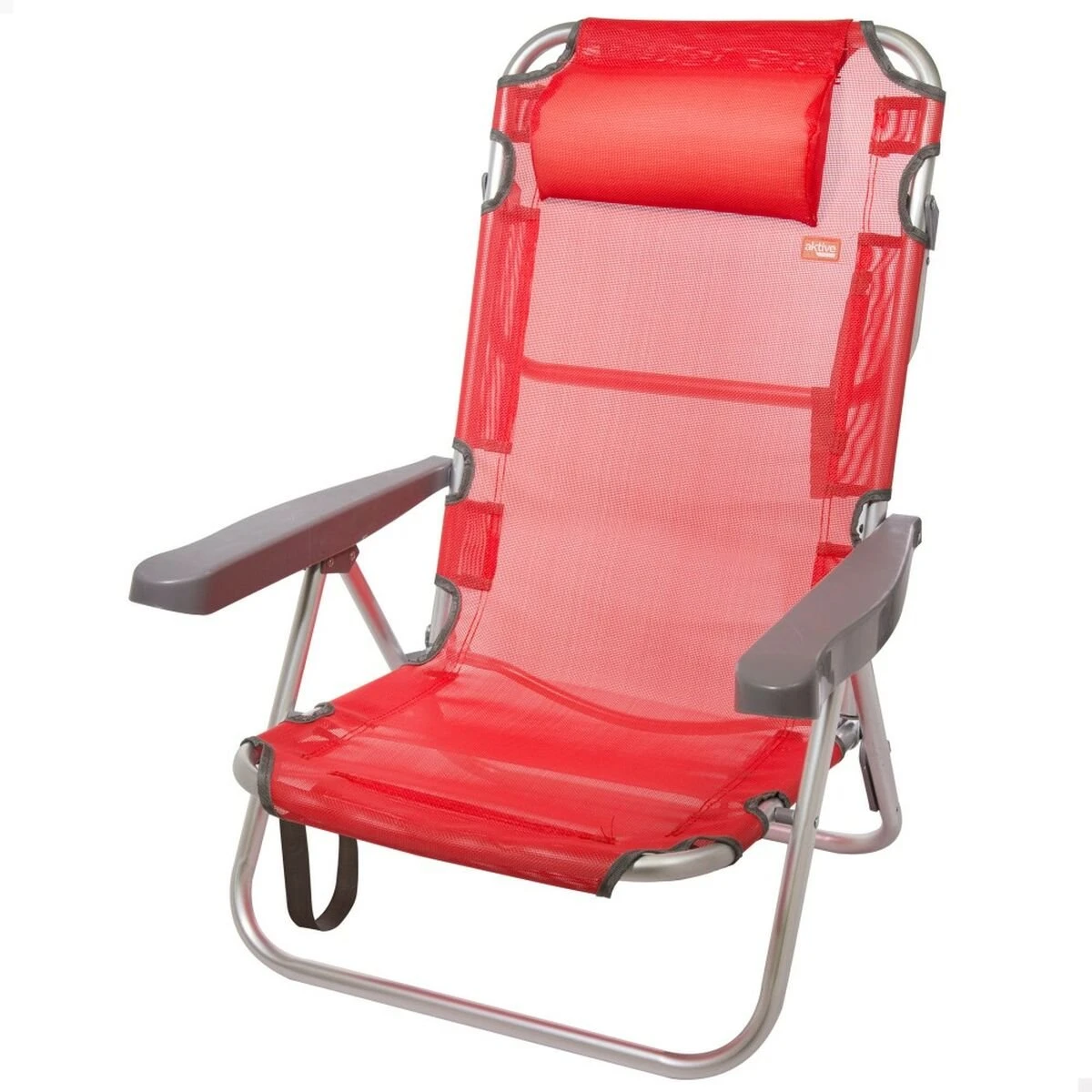 Silla Plegable Con Reposacabezas Aktive Menorca Rojo 48 X 84 X 46 Cm (2 Unidades) - Imagen 2