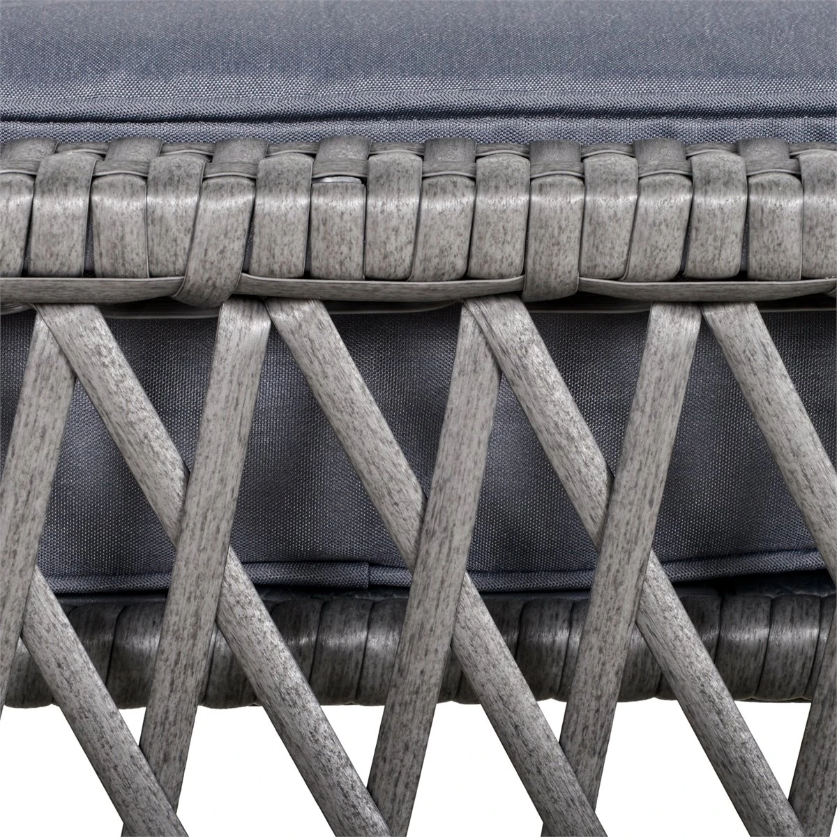 Outsunny Conjunto De Muebles De Ratán 3 Piezas De Jardín 2 Sillones 65x66x75 Cm Y Mesa De Vidrio Templado 50x50x50 Cm Con Cojines Acolchados Para Terraza Patio Gris - Imagen 4