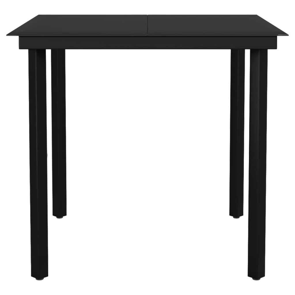 Juego De Comedor De Jardín 5 Piezas Negro VidaXL - Imagen 6