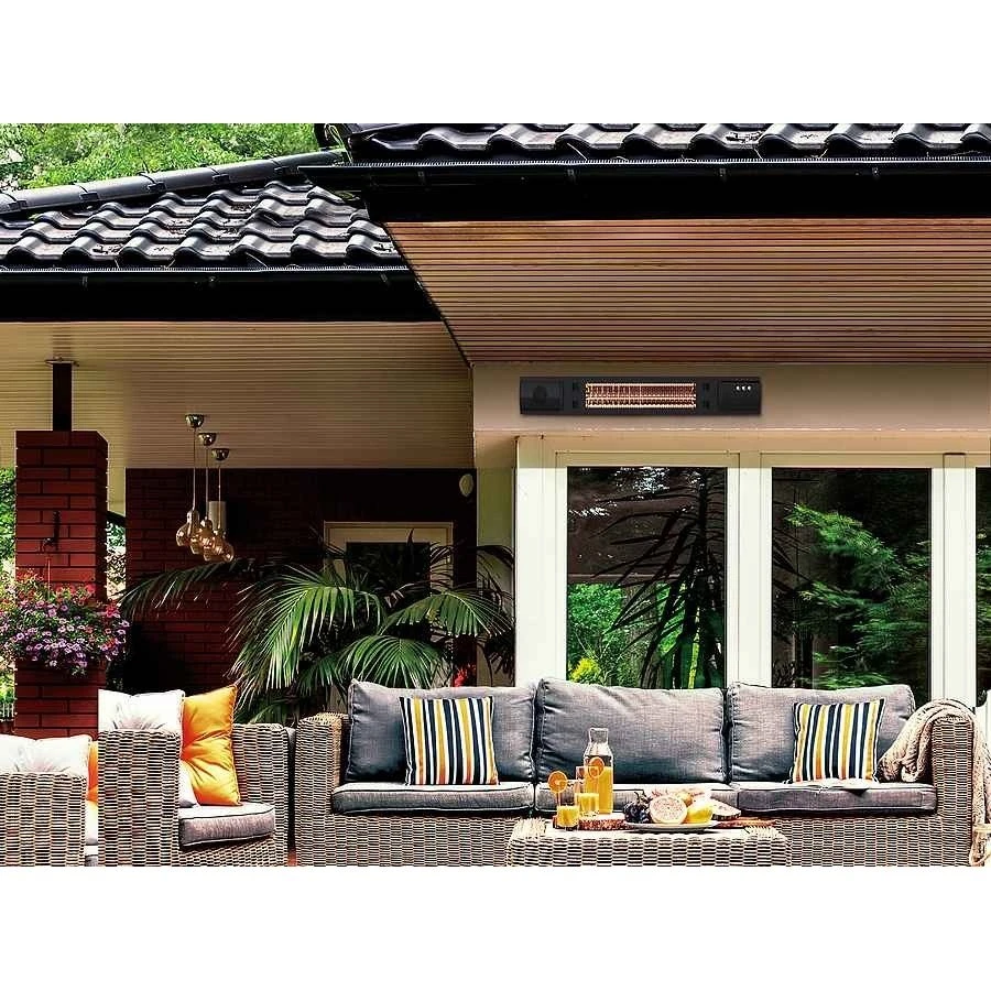 Estufa Exterior Acrilico Color Negro Serie Heat Music 86cm - Imagen 3