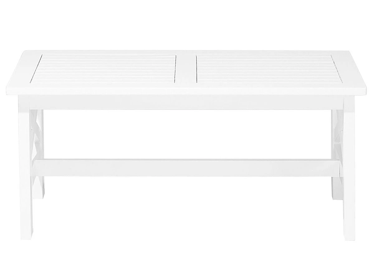 Mesa De Jardín Madera Blanca 100 X 55 Cm BALTIC II - Imagen 4