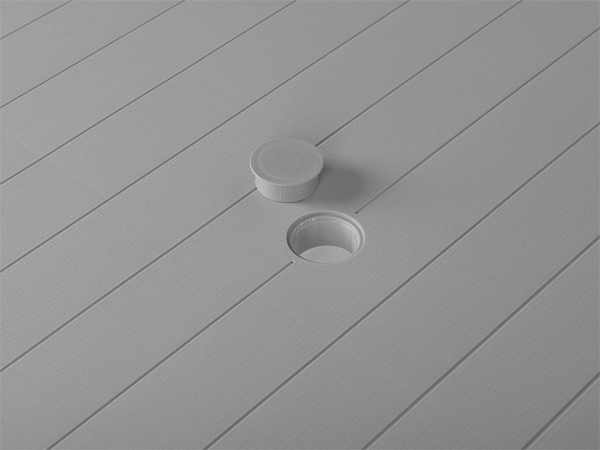 Mesa De Jardín Gris Claro 80 X 80 Cm FOSSANO - Imagen 6