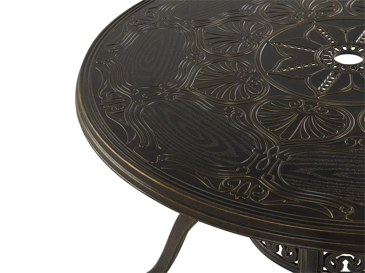 Mesa De Jardín De Metal Marrón Oscuro ⌀ 102 Cm SAPRI - Imagen 4