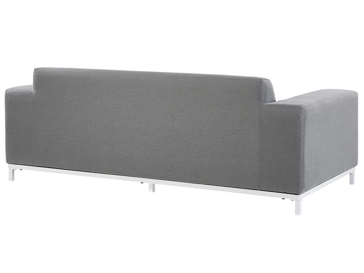 Conjunto De Jardín 5 Plazas De Poliéster Gris/blanco ROVIGO - Imagen 7