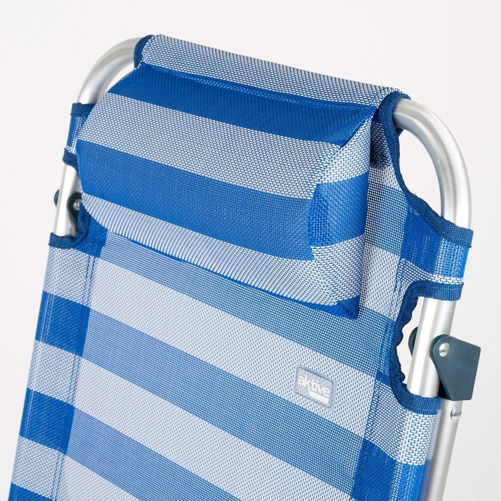 Silla De Playa Y Tumbona Plegable Rayas C/cojín Aktive - Imagen 3