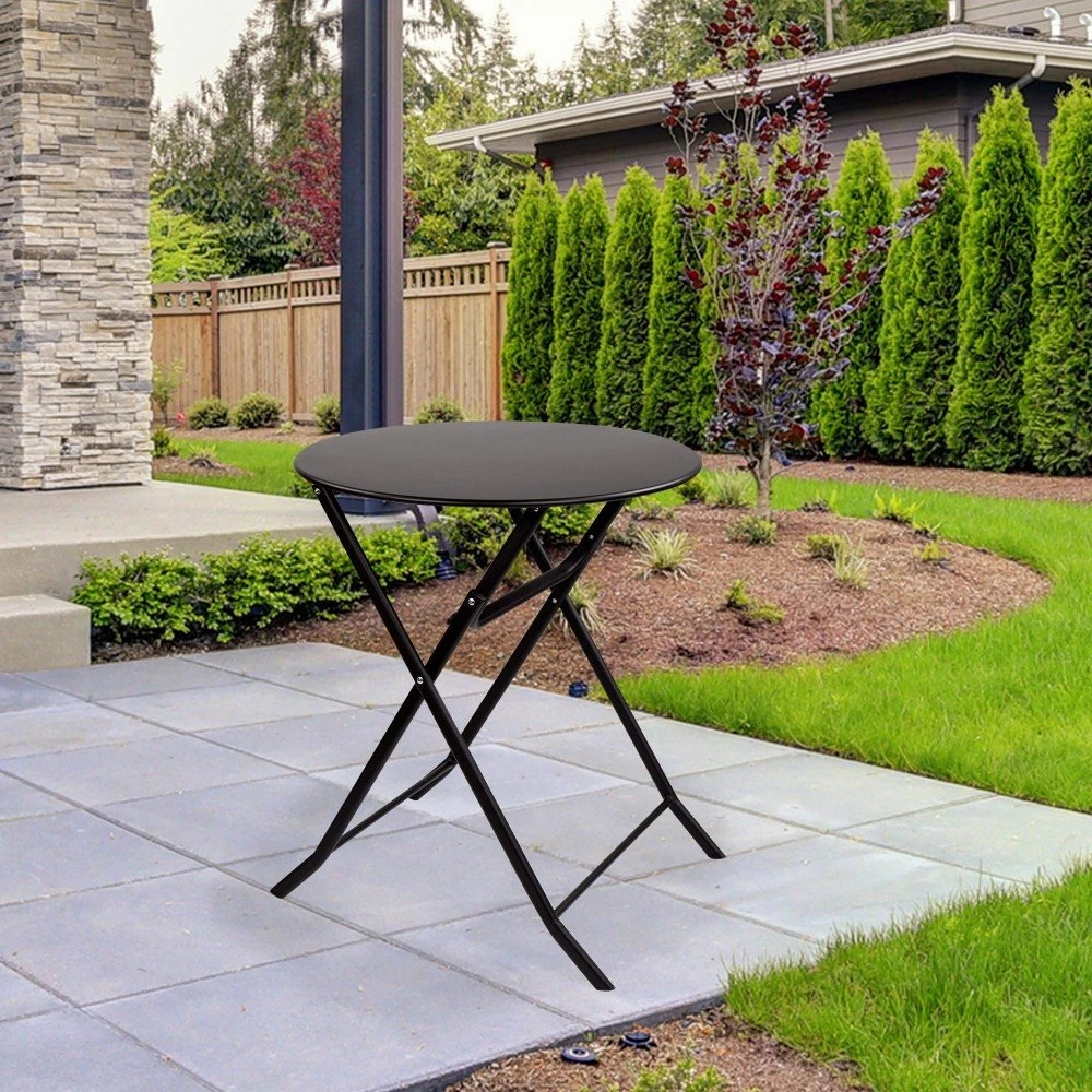 Mesa Redonda Plegable Jardín Metal Aktive - Imagen 5