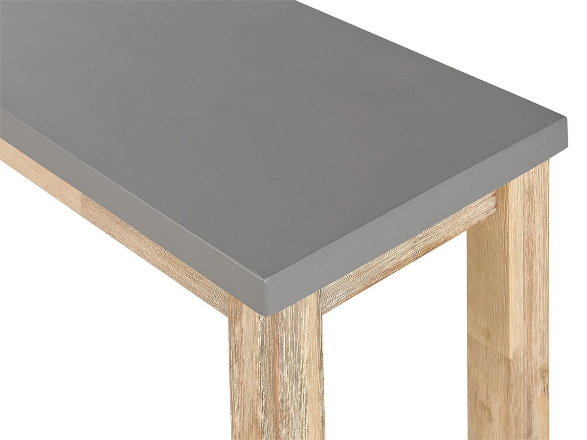 Banco De Jardín De Cemento Reforzado Gris/madera Clara 160 Cm OSTUNI - Imagen 8