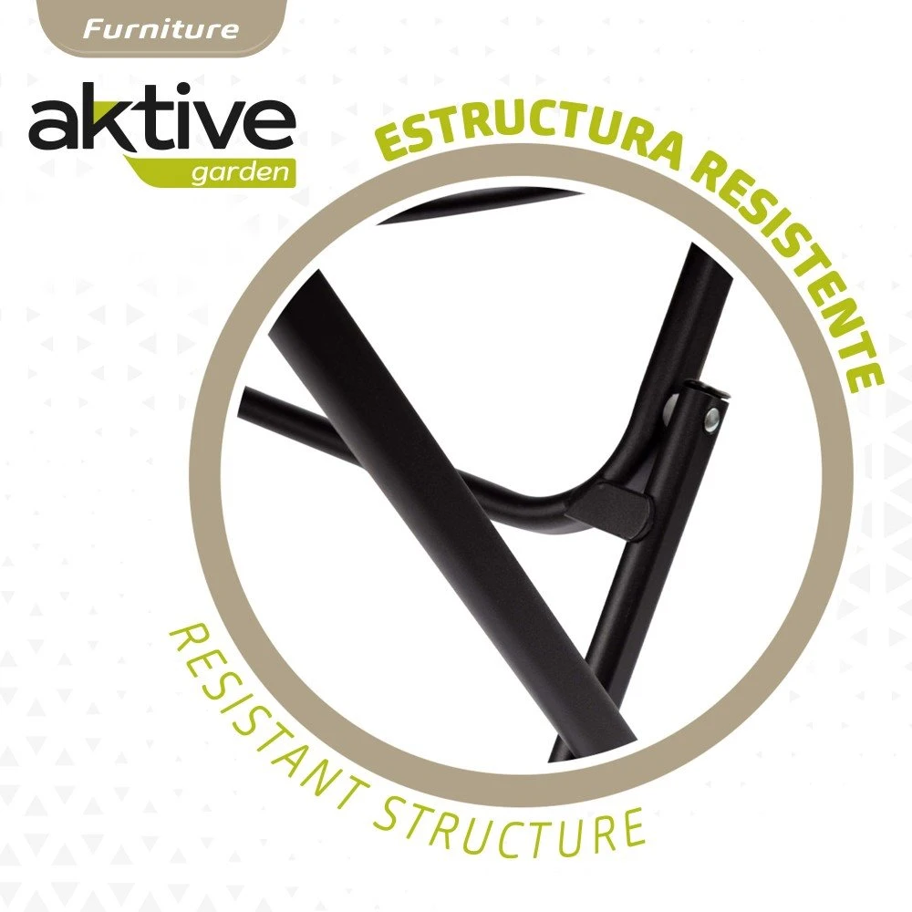 Mesa Redonda Plegable Jardín Metal Aktive - Imagen 4