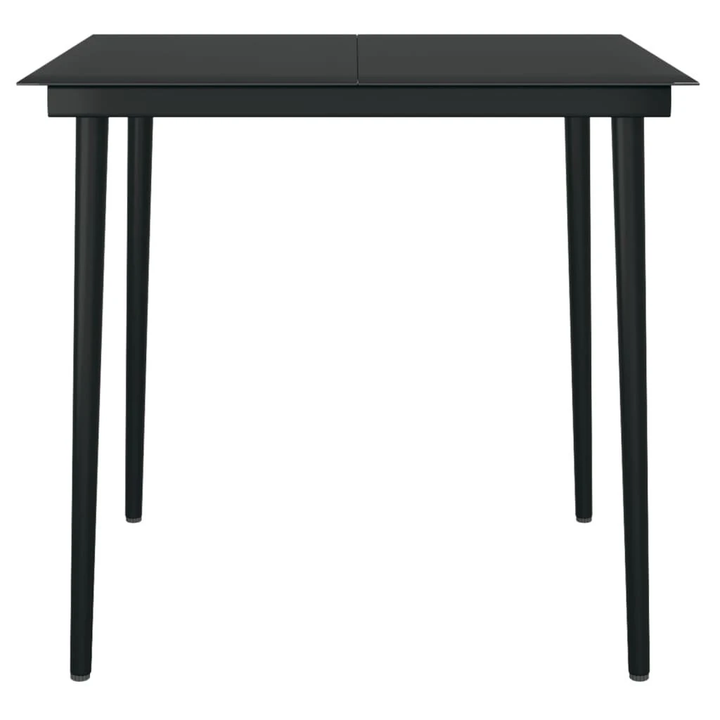 Juego De Comedor De Jardín 3 Piezas Negro VidaXL - Imagen 6