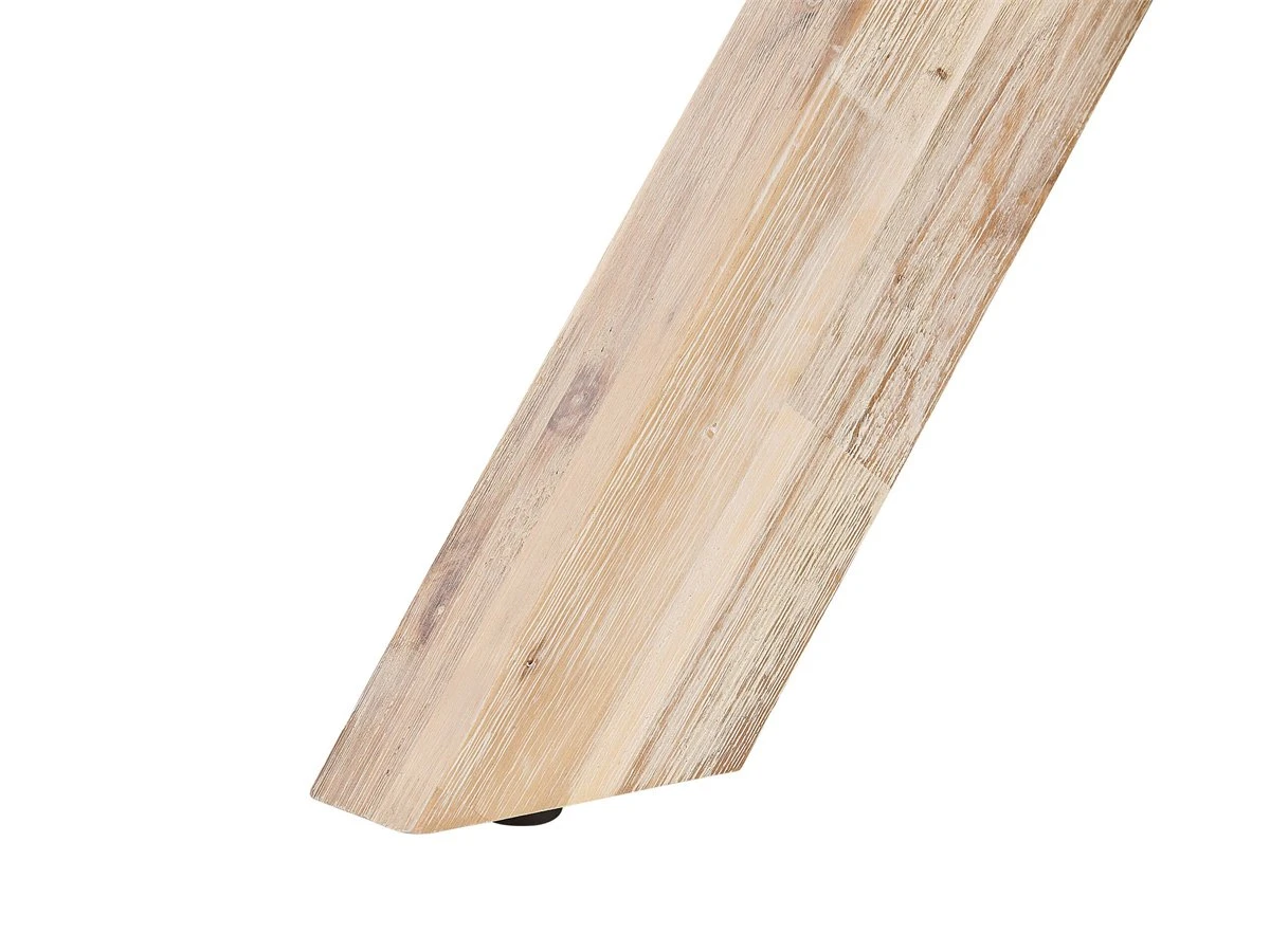 Conjunto De Jardín De Cemento Reforzado Mesa ⌀ 90 Cm 4 Taburetes Gris/madera Clara OLBIA/TARANTO - Imagen 6