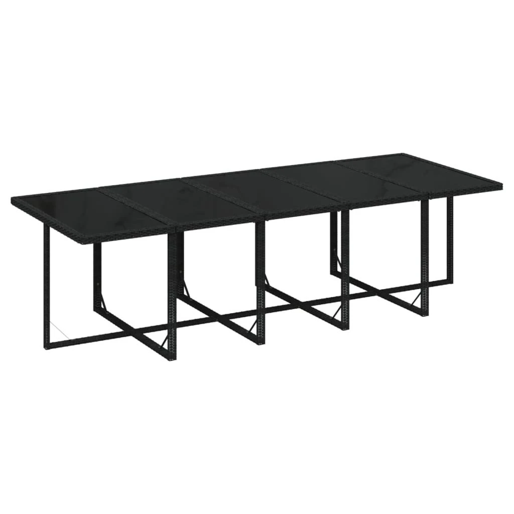 Set Comedor De Jardín 15 Pzas Con Cojines Ratán Sintético Negro VidaXL - Imagen 6