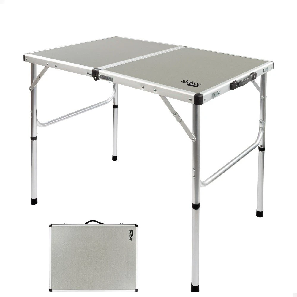 Mesa Plegable Camping Regulable En 2 Alturas Aktive - Imagen 2
