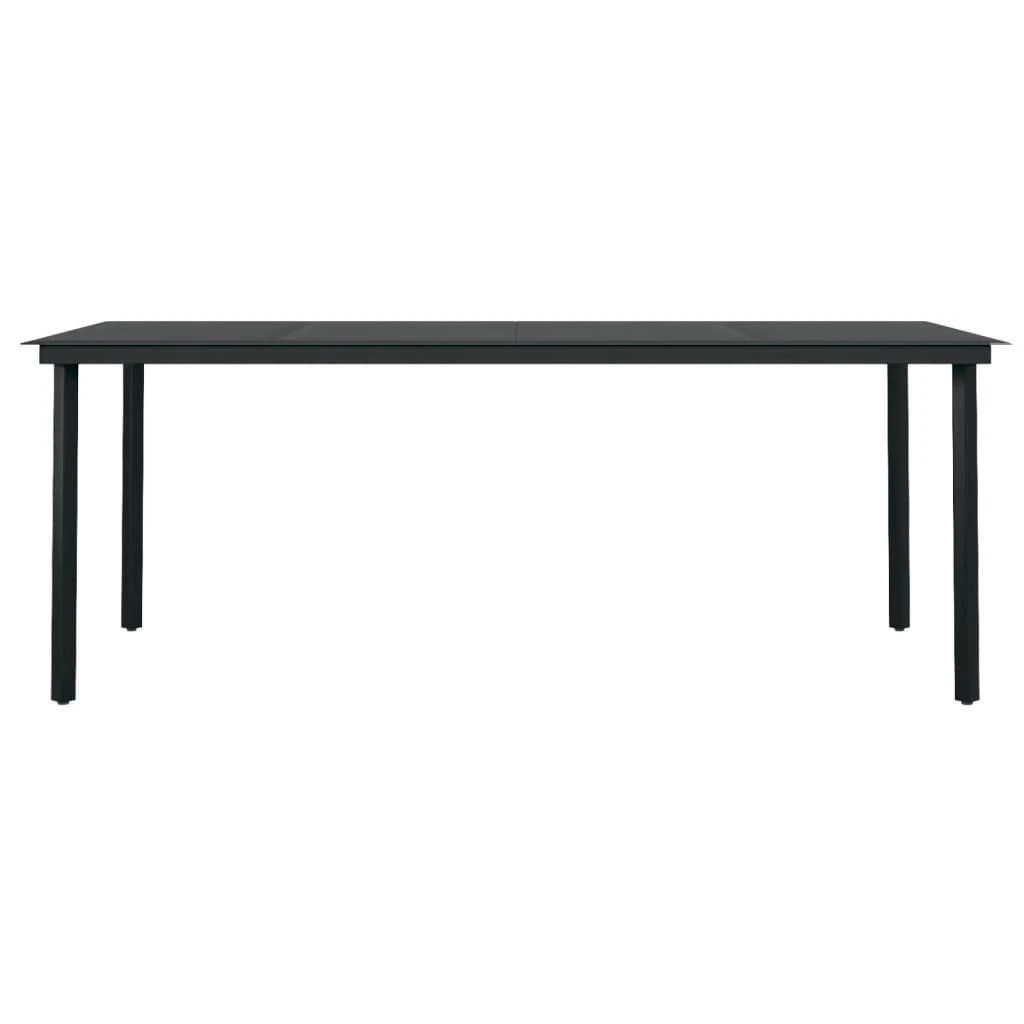Juego De Comedor Para Jardín 9 Piezas Negro VidaXL - Imagen 6