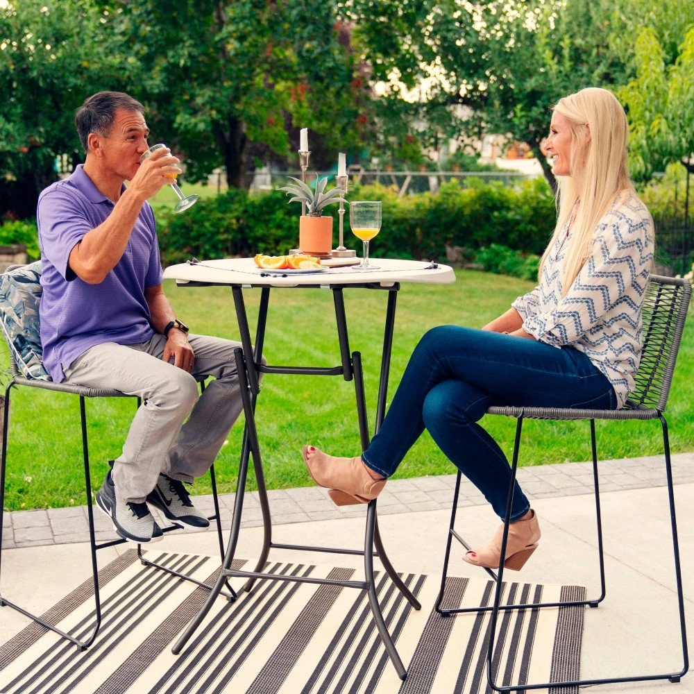 Mesa Redonda Plegable Cocktail LIFETIME Ø84 X 110 Cm - Imagen 5