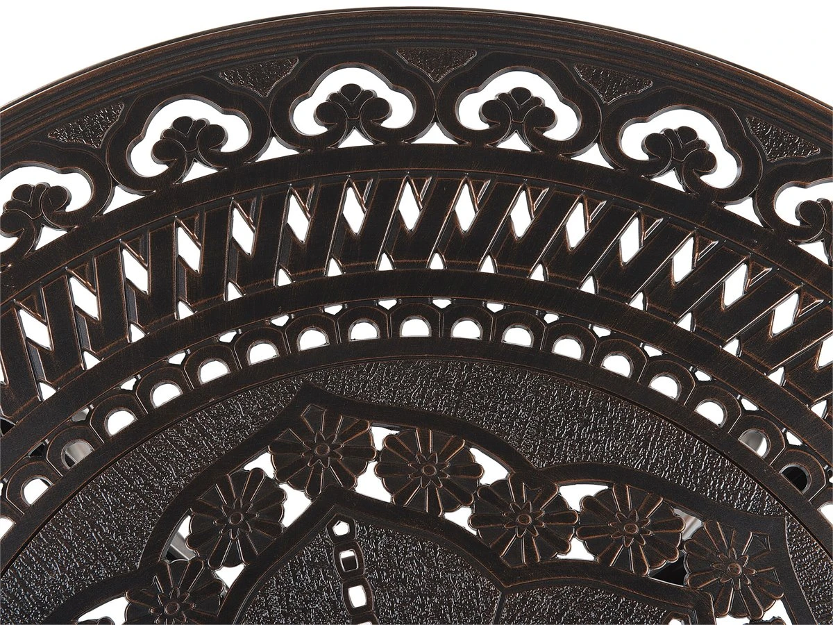 Mesa De Jardín De Metal Marrón Oscuro ⌀ 102 Cm SALENTO - Imagen 5