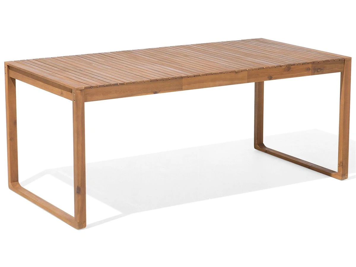 Mesa De Comedor De Madera De Acacia Clara 180 X 90 Cm SASSARI - Imagen 2