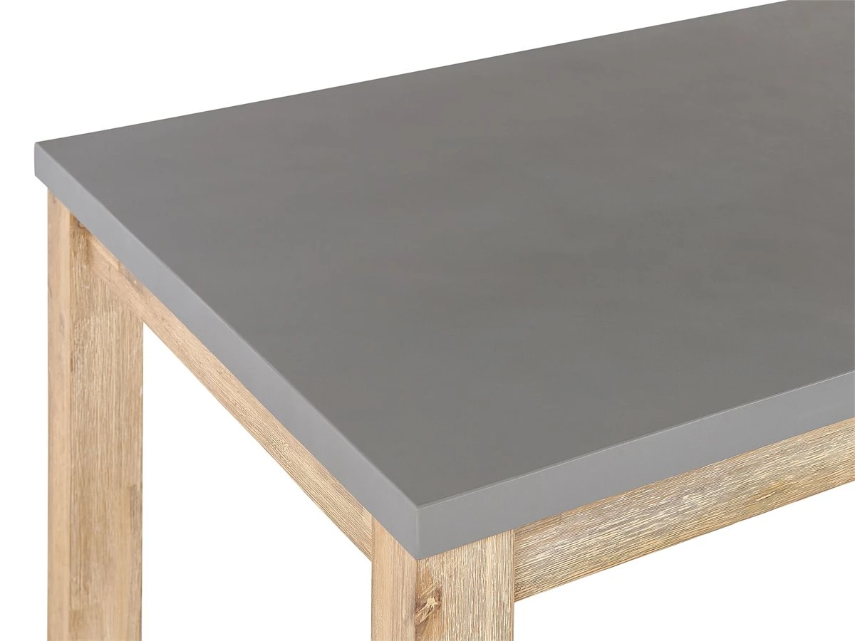 Mesa De Comedor De Cemento Reforzado Gris/madera Clara 180 X 90 Cm OSTUNI - Imagen 7