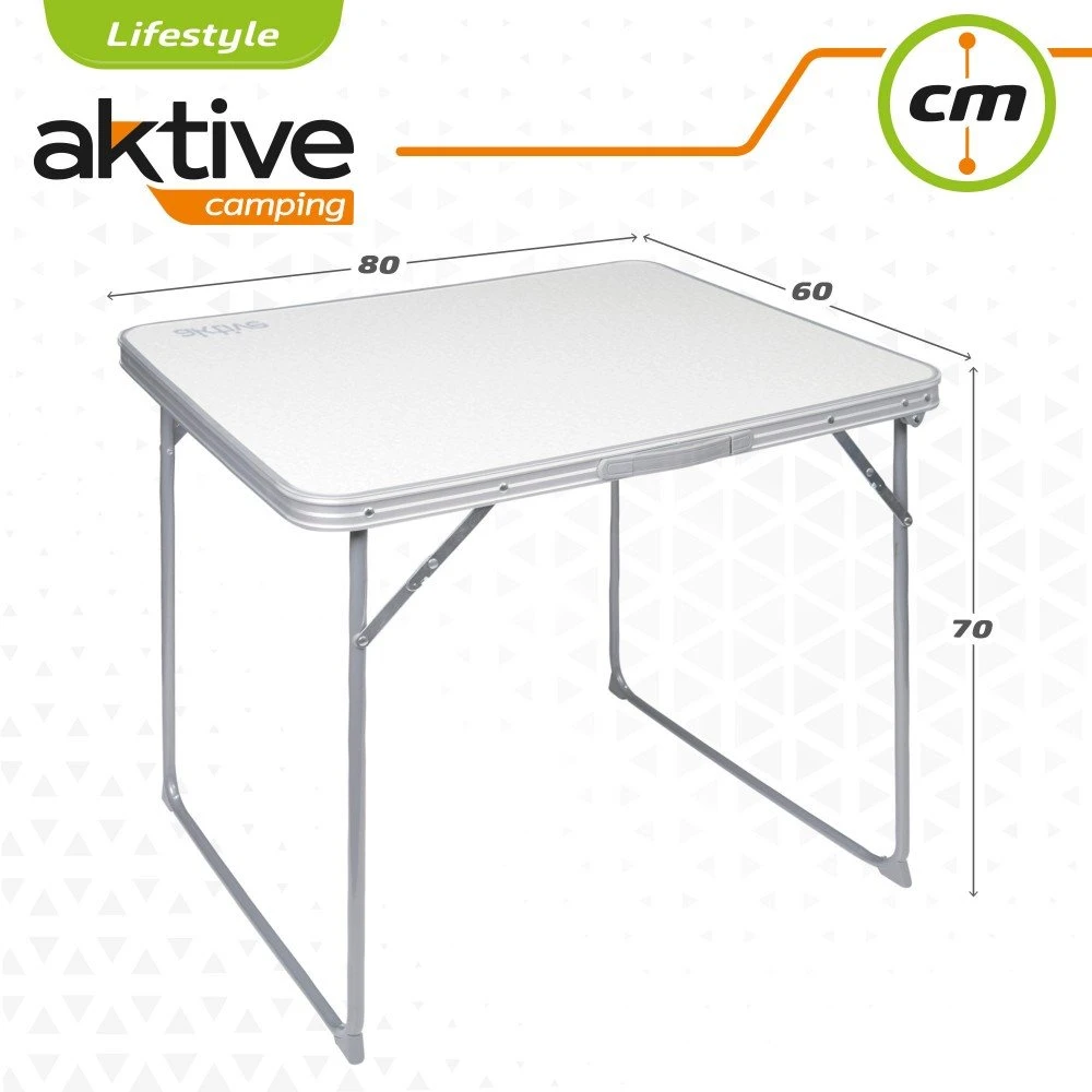 Mesa Plegable Camping Aktive Blanca - Imagen 6