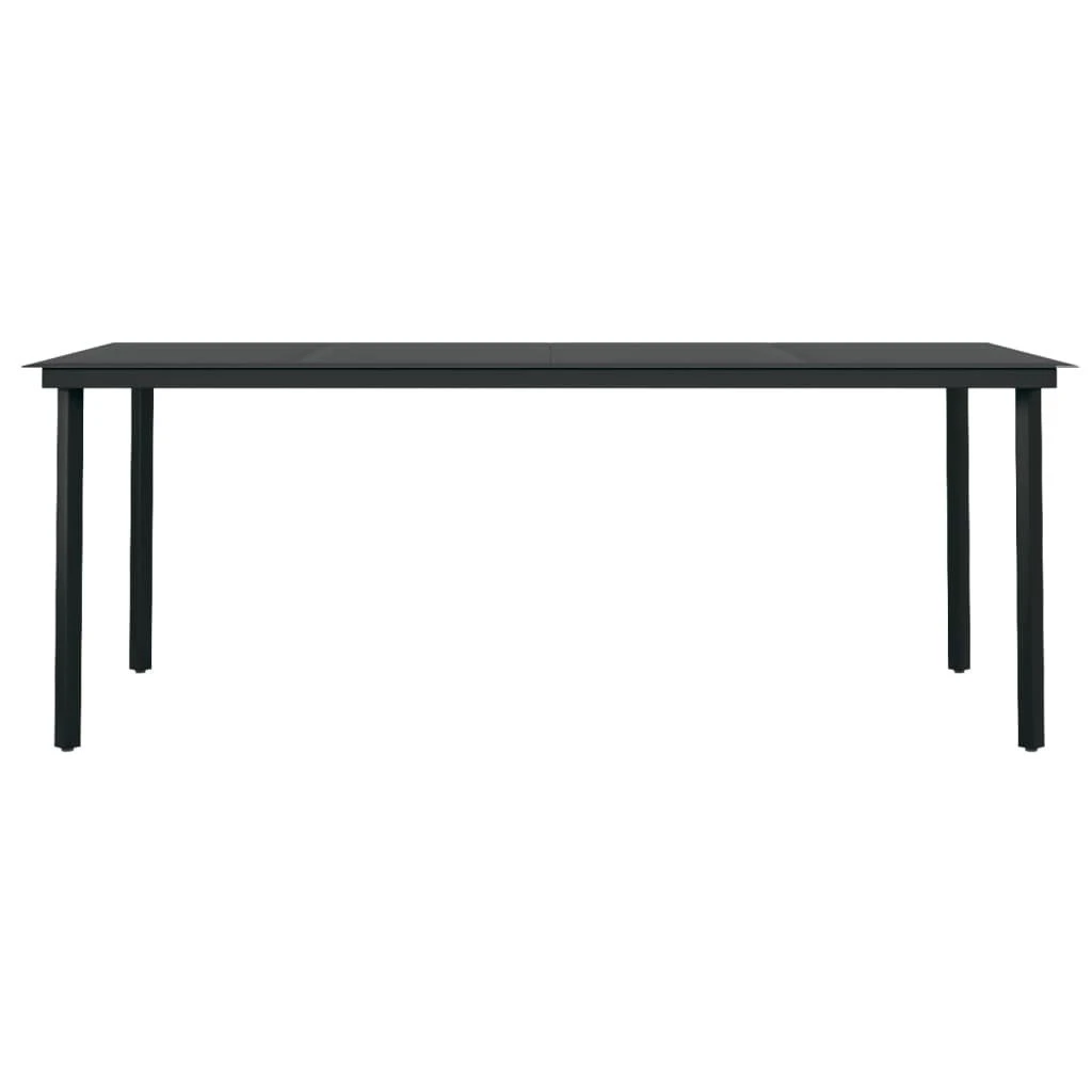 Juego De Comedor Para Jardín 9 Piezas Negro VidaXL - Imagen 5