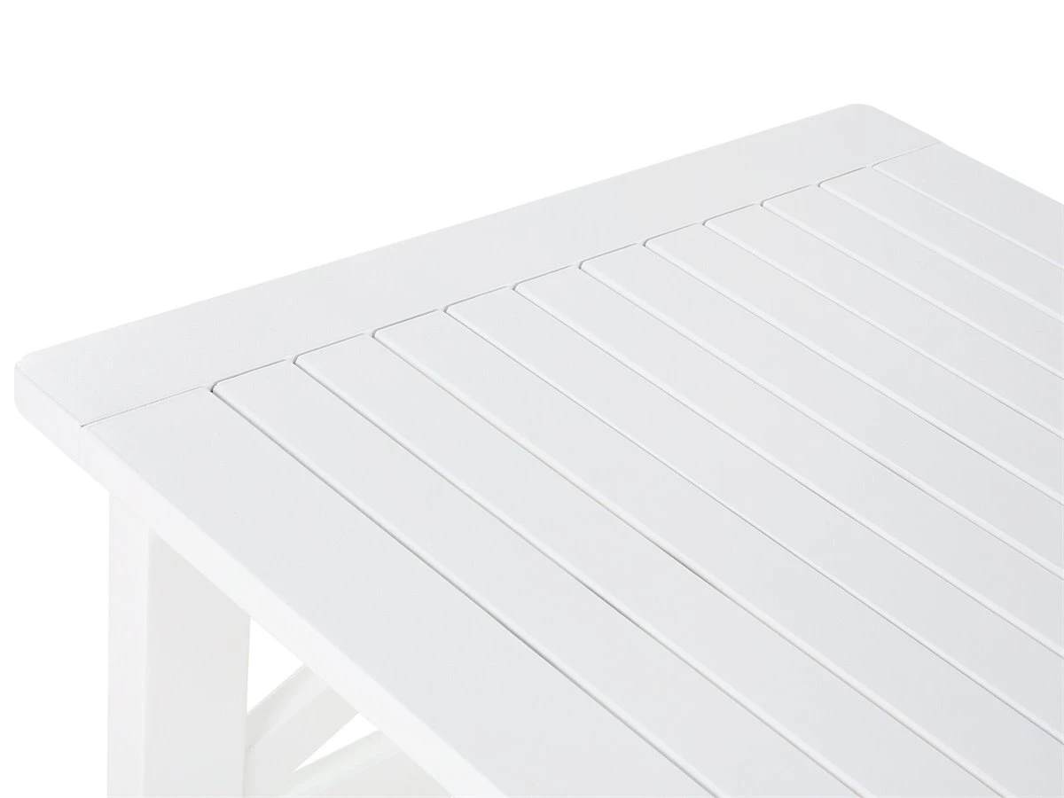 Mesa De Jardín De Madera De Acacia Blanca 100 X 55 Cm BALTIC - Imagen 9
